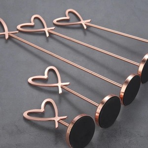Heart Shape Stainless Steel Place <b>Card</b> Holder 30cm Standing <b>Table</b> Number Holder For Wedding Banquet Restaurant Decor - Product Image 2