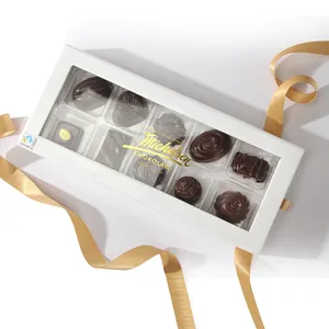 깨끗한 창이있는 재활용 가능한 맞춤 럭셔리 참신 독특한 서랍 초콜릿 상자