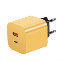 Chargeur rapide 40W PD 4.0 à double port USB-A et Type-C, adaptateur mural avec sortie 5V/3A et triple protection pour les voyages