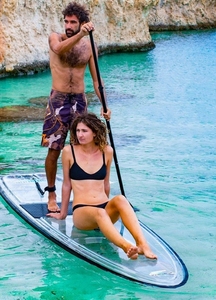 Tabla de <span class=keywords><strong>Paddle</strong></span> <span class=keywords><strong>Surf</strong></span> <span class=keywords><strong>Transparente</strong></span> de Policarbonato de Alta Calidad con Certificación CE para Adultos - Uso en Lagos, Ríos y Océanos, Unisex - Product Image 3