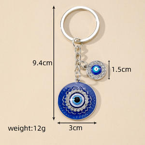 Turkish Blue malocchio Hamsa mano portachiavi amuleto gioielli alla moda ciondoli strass diamante portachiavi portachiavi portachiavi - Product Image 6