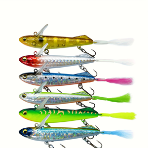 Señuelo Flotante Tipo Lápiz <span class=keywords><strong>de</strong></span> 68mm/5g con Cola <span class=keywords><strong>de</strong></span> Pluma y Deflector Frontal, Acción Flotante Estable, Destello y Salpicaduras para Atraer Peces, Lanzamiento Largo - Product Image 5