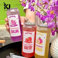 Boîtes de boissons en PET transparentes avec logo et dimensions personnalisées, avec couvercle facile à ouvrir, Latas De Plastic, boîte en plastique avec couvercle
