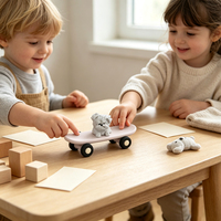 Figurine de skateboard miniature en silicone personnalisée, jouet écologique pour enfants, OEM ODM avec moule CNC interne pour conception personnalisée