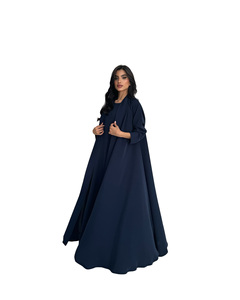Ropa Islámica OEM, Nuevo Diseño de Moda, Traje de Dos Piezas de Color Sólido para Mujer, Estilo Turco - Product Image 4