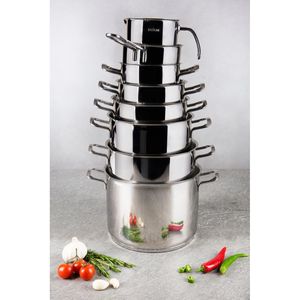 Casserole à soupe et à bouillon en acier inoxydable Excelsa Jazz Cook 33,5x25,5x18 cm Argent - Cuisez avec style ! - Product Image 3