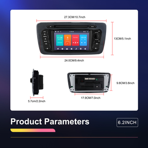 <span class=keywords><strong>Radio</strong></span> estéreo para coche Podofo de doble Din Android 6,2 pulgadas 1 + 32GB GPS/WiFi/BT/FM/RDS para Seat 2009-2013 Auto Electronics Autoradio OEM - Product Image 5