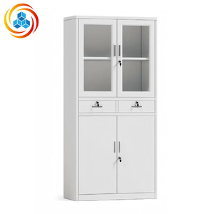 Hospital Steel File <b>Storage</b> <b>Cabinet</b> with Locks Modern Design Four Steel Doors Adjustable Shelves Powder Coated Metal - Product Image 5