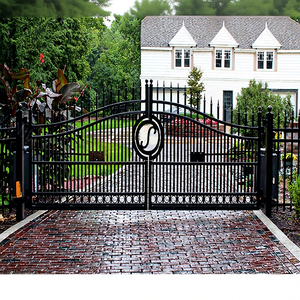 Porte en métal design extérieur grandes portes d'entrée principales en acier portes en <span class=keywords><strong>fer</strong></span> forgé porte d'allée porte en <span class=keywords><strong>fer</strong></span> - Product Image 2