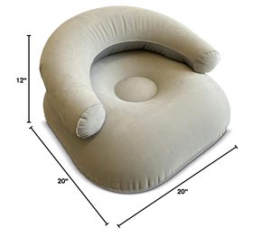 Chaise longue gonflable moderne en PVC floqué en forme de U, pliable, pour chambre, hôpital et extérieur - Product Image 2