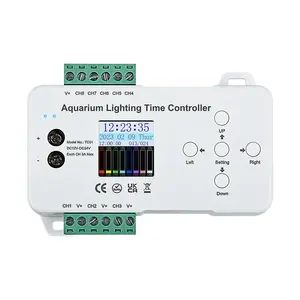 TC01 Contrôleur LED programmable à 8 canaux Éclairage d'aquarium Lumière LED d'aquarium de réservoir de poissons, système de gradation de synchronisation intelligente