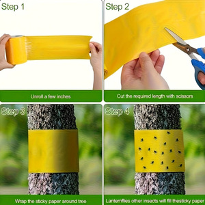 <span class=keywords><strong>Cinta</strong></span> Adhesiva Ecológica para Insectos, Resistente al Agua, Sólida, Resistente al Agua, Ideal para Invernaderos, Huertos, Cinturones Verdes, Control de Plagas, Arañas, Serpientes - Product Image 4