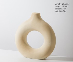 Vaso in Ceramica Artigianale Rotondo, Superficie Opaca Color Kaki, Decorazione per la Casa, Forma Circolare, Misure S M <span class=keywords><strong>L</strong></span> - Product Image 5