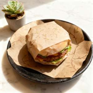 Greaseproof Eco-Friendly 100% Virgin Pulp Custom Printed Sandwich <b>Wrapping</b> <b>Paper</b> for Bread Hamburger Chicken Wrap Silicone - Product Image 3