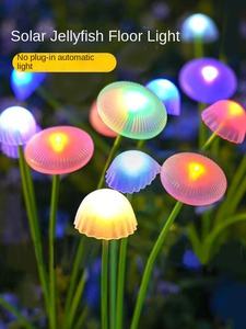 Luces solares de jardín de setas IP65, cadena de luces impermeables para exteriores, luces solares de medusas para patio, camino - Product Image 2