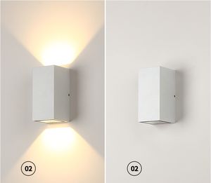Carcasa de aluminio cuadrada IP65 impermeable 2x7W COB LED moderno arriba y abajo luz de pared - Product Image 2