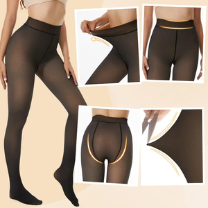 Prezzo all'ingrosso collant invernali collant con logo personalizzato 300 D denier nylon spandex vita alta Leggings di colore solido <span class=keywords><strong>calze</strong></span> da donna - Product Image 3
