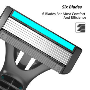 Kustom Sekali Pakai Enam Pisau Buka Kembali Pisau Cukur Wajah Pencukur Rambut untuk Wanita - Product Image 4