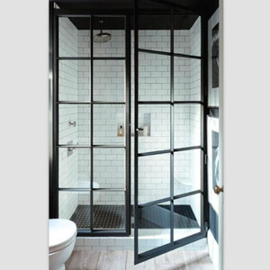 Puerta <span class=keywords><strong>de</strong></span> <span class=keywords><strong>ducha</strong></span> sin marco <span class=keywords><strong>de</strong></span> acero personalizable moderna con vidrio <span class=keywords><strong>de</strong></span> seguridad templado - Product Image 1