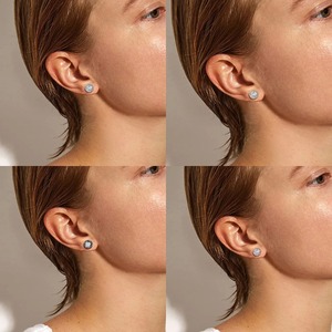 1 Par de Pendientes de Zirconia Cúbica de Acero Inoxidable para Mujer, Modernos, Multicolores, Hipoalergénicos, Brillantes, Joyería para Regalo - Product Image 6