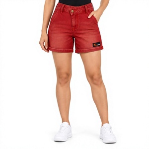 Tiierwear <b>Womens</b> Mid Streetwear Denim Shorts <b>Vintage</b> Blue <b>Jean</b> Summer 100% Cotton Wholesale Fashion Apparel OEM ODM Custom - Product Image 1