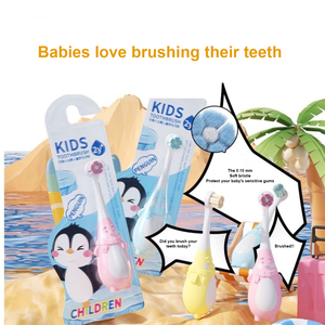 Venta al por mayor OEM <span class=keywords><strong>de</strong></span> alta calidad cepillo <span class=keywords><strong>de</strong></span> dientes logotipo personalizado cuidado bucal cepillo <span class=keywords><strong>de</strong></span> dientes Manual lindo <span class=keywords><strong>pingüino</strong></span> niños cepillo <span class=keywords><strong>de</strong></span> dientes para niños - Product Image 2