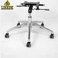 Base de chaise de bureau en alliage d'aluminium poli, pivotante à 360 degrés, inclinable, réglable en hauteur, 5 étoiles