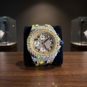 Montre mécanique de luxe de haute qualité en moissanite VVS pour homme, style hip-hop, en acier inoxydable plaqué CVD, verre, étanche 10 bars - Product Image 3