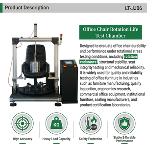 Probador de vida útil de sillas de oficina giratorias automáticas Lituo con estándar BIFMA X5.1, control PLC de alta precisión, 380V/220V para pruebas de oficina - Product Image 2