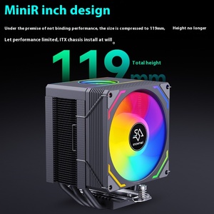 MX94 Silent 4 Heat Pipe CPU Cooler for 1700 Computer X99 2011 AM4 AM5 Fan Aluminum & <b>Copper</b> Heatsink Radiator Type CPU Cooler - Product Image 2