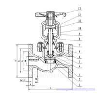 Bon prix DIN PN10/PN16/JIS10K/JIS16K/125LB/150LB fonte DN15-DN300 pour l'eau gazole