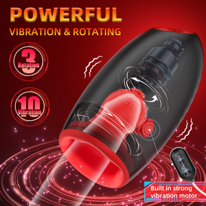 Mannelijke Masturbator Cup Wriemelende Penis Exerciser Zuigende Vibratie Roterende Penis Massager Volwassen Product Blow Job <span class=keywords><strong>Sex</strong></span> Toys voor Mannen - Product Image 4