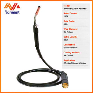 TCO # 2 unidades de conjunto de antorcha de soldadura MIG/MAG de cuello de <span class=keywords><strong>cisne</strong></span>, 200A, 60% de ciclo de trabajo, ergonómica, con boquilla de cobre duradera y protección de gas - Product Image 6