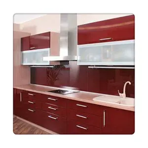 4mm 5mm 6mm Back Painted Tempered Glass Panel For Kitchen Cabinet Door