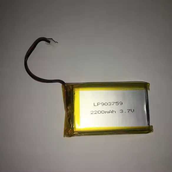 Lipo903759 3,7 В 2200 мАч батарея 3,7 В высокой емкости lp903759 2200 мАч перезаряжаемые литий-полимерные батареи для пожарной лампы