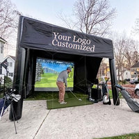 Simulateur de golf commercial personnalisé pour la maison, tente de practice gonflable pour simulateur de golf
