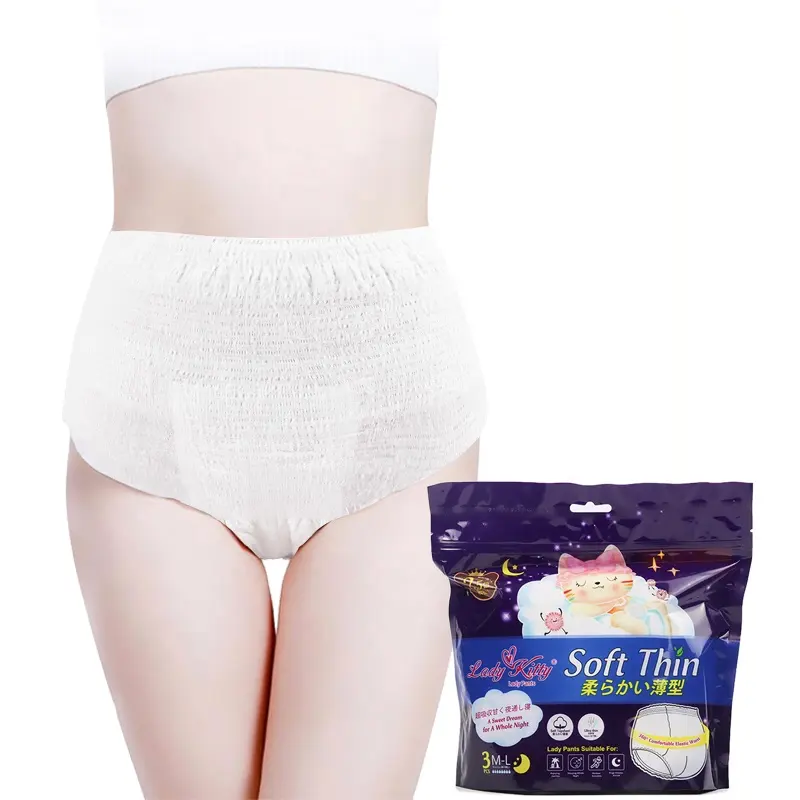 Calcinha descartável para cuidados com o sol, calzone menstrual orgânica para mulheres