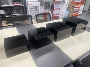 4 bộ sang trọng tổ chức sự kiện trang trí nguồn cung cấp Trắng Acrylic phục vụ hộp tự chọn hiển thị thực phẩm đứng risers - Product Image 5