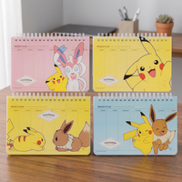 Juego de 4 Cuadernos Espiralados con Diseño Coreano, Papelería Infantil con Personajes Lindos, Diario Pikaed, Útiles Escolares de Anime, Regalo al por Mayor