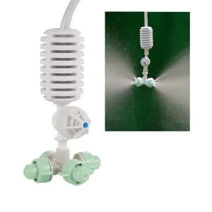 Greenhouse Micro Hanging Sprinkler 4 Way Misting Nozzle Garden Mist Sprinkler Fogger Spray Nozzle Misting System