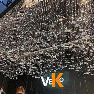 VEKO Lampadari di Cristallo a Farfalla da Soffitto, <span class=keywords><strong>Lampadario</strong></span> di Lusso Moderno per Sala da Pranzo, Produttore di Lampadari - Product Image 2