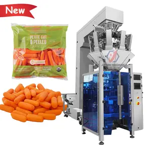 High speed automatic weighing pouch bean sprout coriander potato garlic baby carrot packing machine