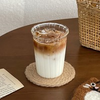 Tasse à café en verre verticale de grande capacité Clear Ins American Latte Milk Cup pour eau et glace Premium Drinkware