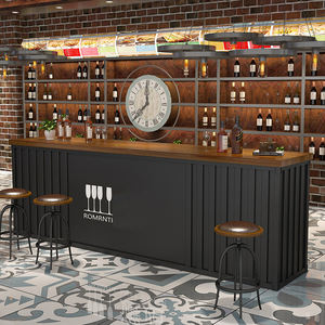 Mostrador de recepción de barra de madera moderno personalizado para hoteles, cafeterías, clubes nocturnos, bodas, gimnasio, edificios de oficina, Mostrador de barra comercial - Product Image 4