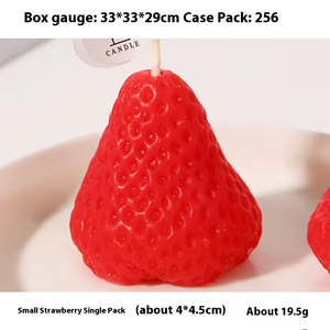 Vela Aromática con Forma de Fresa, Novedosa, de Cera de Parafina, Simulación de Fruta, para Regalo de Cumpleaños o Accesorios - Product Image 4