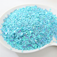 3mm 500g Hartvormige Nagelsequins Oogmake-up Glitter Patches Kraal Stickers DIY Kristal Slime PVC Balvullers