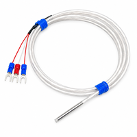 Waterproof PT100 Temperature Probe 3-Wire PTFE Insulated Cable WZP-035 Stainless Steel Rod Corrosive Liquid Food OEM ODM