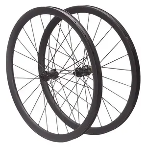 De gros roue de bicyclette allignment-Rujiuxuu700c — jeu de roues de vélo en Fiber de carbone, pneu de bicyclette de route avec frein à disque