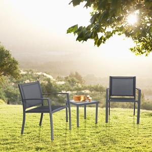3 pezzi set da <span class=keywords><strong>bistrot</strong></span> all'aperto sedie da <span class=keywords><strong>bistrot</strong></span> Casual in Textilene con tavolino balcone resistente ai raggi UV impermeabile resistente al prato all'aperto - Product Image 6