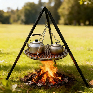 <span class=keywords><strong>Grille</strong></span> de barbecue triangulaire en acier inoxydable DaS, multifonctionnelle, réglable, <span class=keywords><strong>ronde</strong></span>, pour l'extérieur - Product Image 2